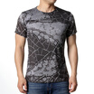 Fashion Mens Short Sleeve Round Neck Context Printed T-Shirt