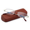 Sunset red reading glasses men&women general high - definition comfortable PC wings plus hard lenses JX6005 400 degrees