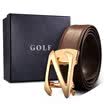 Golf GOLF Cowboy Men Belt Automatic Buckle Wear Wear Belt Gift Trousers P489633 Brown