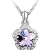 Flower Necklace Crystal Fashion Jewelry Women High Quality Accessories 18KGP Classic Simple Necklace Pendants 237