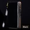 Funda de cuero genuino flip para Samsung S6 S7 S8 Plus Note 8 Bolsa de la cartera con cremallera Diseño de cordón Funda del teléfo