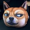 Hua 3D animal pillow car headrest lumbar pillow cartoon creative car accessories Shar Pei