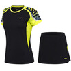 Li Ning Men&39s Badminton Game Sports Suit Tops Shorts AATN013-2 Standard Black 2XL Code