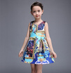 2018 Princess Flower Girl Dress for Wedding Handmade Flowers Girls Pagenat Dress Prom Gown Rose print kids clothes