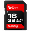 Netac 16GB SD Card 80MBs SLR Digital Camera High Speed ​​Memory Card HD Camera SDHC UHS-I Memory Card U1 Class10 Technology Red