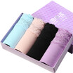Snow in the fly cotton 4 boutique gift box in the waist womens underwear sexy lace breathable womens triangle briefs XXNK25012-4 style BM