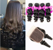 Dream Like Indian Virgin Hair Loose Wave 4 Bundles with Closure 8A Virgin Hair Extensions