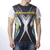 Mens Round Neck Tops Short Sleeves Printed Pullovers