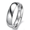 Hpolw Mens Womens Brand Jewelry Stainless Steel Lettering Ring Ring "Real Love" Couples silver Wedding rings