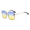 SHAUNA Little Bee Decoration Classic Women Square Rimless Sunglasses Fashion Men Clear Gradient Lens Shades UV400