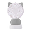 TOMNEW USB Mini Portable Fan 2 Speed 800mA Battery Cute Handy Desk Kitty Puppy Fan with Led Night Light for Home Office Outdoor