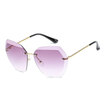 New Brand Design Rimless Sunglasses Women Oversized Vintage Sun Glasses for Travel Photo Fashion female Brand eyewear Retro UV400