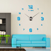 Modern Large 3D Mirror Surface Wall Clock Sticker Home Office Room DIY Decor