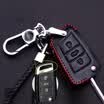 Huashi public key package leather key bag buckle set car accessories B section folding three keys black black line