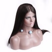 HCDIVA 10-24" 150 Density Brazilian Full Lace Wig Human Hair With Baby Hair Remy Natural Black Straight Full Lace Wig For Women