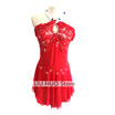 Big Red Sleeveless Figure Skating Costumes Ladies Performance Costumes Childrens Costumes
