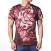Mens Round Neck Pullovers Printed Personality Sports T-shirts