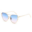 Unisex Cat-eye Sunglasses with Metal Frames