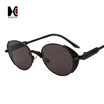 SHAUNA Vintage Punk Style Women Oval Sunglasses Spring Decoration Fashion Men Goggle Glasses UV400