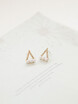 ONICE 925 Sterling Silver Eearing with Triangle Design accented Cultured Pearls WQE017