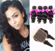 Dream Like Peruvian Loose Wave Hair with Closure 4 pcs 100 Virgin Human Hair