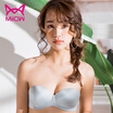 Cat MiiOW invisible chest stickers strapless bra ladies gathered non-slip on the back of the United States back without steel ring underwear girl bra W4722 sk