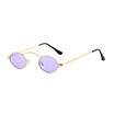 SHAUNA Rivet Women Small Oval Sunglasses Wide Bridge Fashion Men Clear Red Yellow Pink Purple Shades UV400