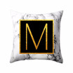 Fundas de almohada modernas 45 * 45 Carta de palabra del alfabeto de oro Patrón de almohada de mármol blanco Funda de almohada Súper suave funda de sofá cama Protec Fundas de almohada modernas 45 * 45 Carta de palabra del alfabeto de oro Patrón de almohada de mármol blanco Funda de almohada Súper suave funda de sofá cama Protec