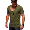 Summer Mens Fashion Casual Short Sleeve T-shirt Slim Fit Cotton O-neck Muscle Fitness Shirts Fashion Mens Clothing Tops