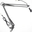 NB - 37 Professional Adjustable Metal Suspension Scissor Arm Microphone Stand Holder for Mounting on PC Laptop Notebook