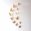 12pcsset Vivid 3D Butterfly Wall Stickers Removable Mural Stickers DIY Art Wall Decals Decor with Glue for Bedroom Wedding Party-