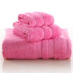 Montagut Pakistani cotton 1 bath towel 1 towel 1 square towel 3 piece cotton thick thick water durable durable P pink towel 492g face towel 130g square towel 60g