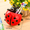 Cntomlv Cute Cartoon Ladybug Sucker Toothbrush Holder Suction Hooks Household Items Bathroom Toothbrush Rack Bathroom Accessories