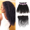 8A Brazilian Vrigin Human Hair Deep Wave Bundles with Lace Frontal 100 Unprocessed Human Hair Bundles