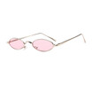 SHAUNA Popular Candy Colors Women Small Oval Sunglasses Metal Frame Fashion Men Clear Purple Lens Shades UV400