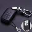 Huashi Honda crv Ling Pai xrv Civic Accord Binzhi Jiede Fit Crown Road Leather Car Key Case Set Buckle Three Key Smart - All Black