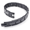 Hpolw Mens Stainless Steel Bracelet Classic Cuff Bangle Black