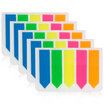 Comix D7015EC fluorescent indicator label notes stickers 5pcs 44x12mm 20 pages 2 color