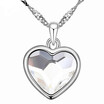 Classic Heart Pendant Necklace Crystal from Austrian High Quality Fashion Jewelry Women Brand Gift 13830