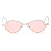 SHAUNA Unique Water Drop-shaped Metal Frame Women Oval Sunglasses Fashion Men Clear Red Lens Glasses UV400