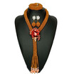 Orange India Millet Beads Beaded Necklace Dubai Bridal Costume Jewelry Nigerian Wedding Beads African Jewelry Set For Women