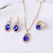 3 Piece Sets Exquisite Poetic Jewelry Set Diamond Earring Ring Necklace Daisy Romantic Wedding Set