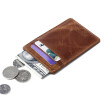 Mens Fashion Accessories Coffee Antimagnetic Multifunction Concise Wallet