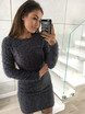 Women Winter Long Sleeve Sweater Fleece Warm Basic Short Dress