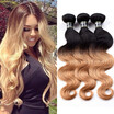 Amazing Star Peruvian Body Wave Bundles Virgin Ombre Hair 100 Human Hair Extensions Body Wave Hair 3 Bundles T1B27