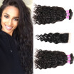 Glary Mongolian Virgin Hair Natural Wave Bundles With Closure 100 Unprocessed Human Hair 3 Bundles With Free Part Closure