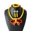 Orange Green Women Wedding Jewelry Sets African Coral Beads Jewelry Set Ethiopian Jewelry Sets Nigerian Bridal Costume Necklace