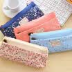 Shouyou stationery pastoral fresh small floral nectar double zipper pencil case stationery bag storage pencil bag JD-SN-46 pink