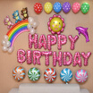 Jiamo birthday balloon aluminum film decoration set balloon baby birthday children birthday party arrangement supplies balloon decorations pink cake