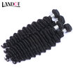 9A Mongolian Virgin Hair Deep Wave 100 Human Hair Weaves 3 Bundles Lot Mongolian Deep Curly Remy Hair Extensions Natural Black 1B